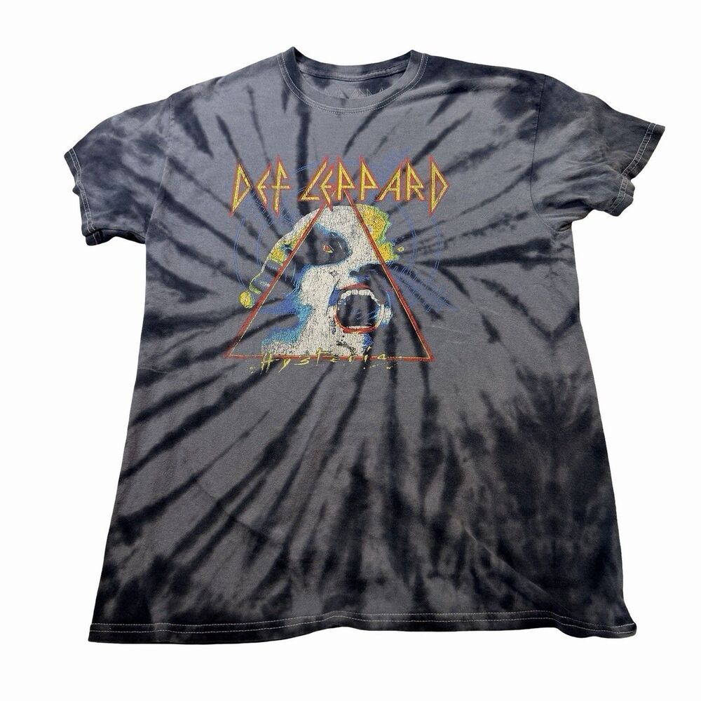 Def Leppard Hysteria T Shirt Tie Dye Size Med Retro Vintage Vibes Hippie Metal